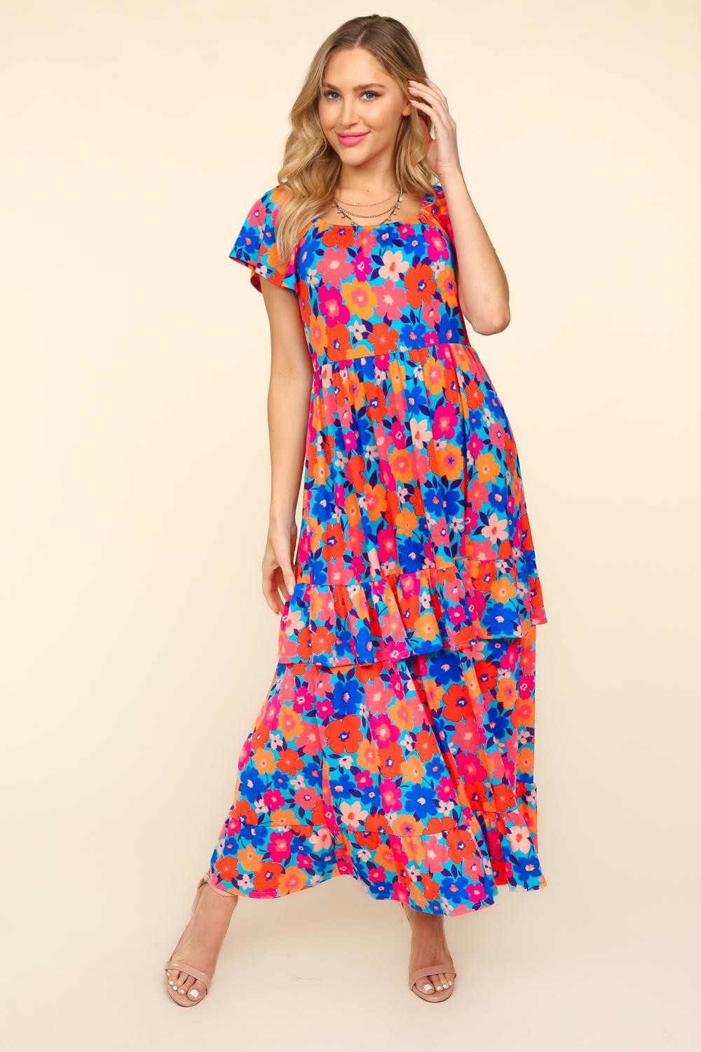 Halsey Floral Maxi Dress with Side Pockets