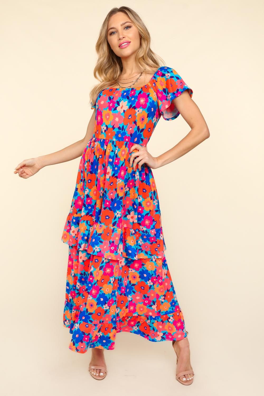 Halsey Floral Maxi Dress with Side Pockets