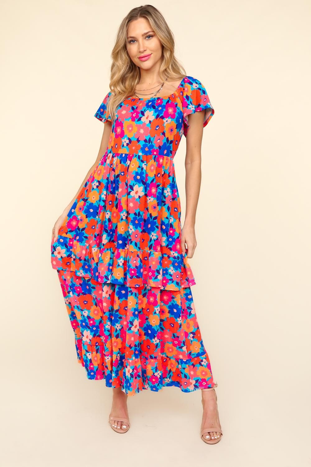 Halsey Floral Maxi Dress with Side Pockets