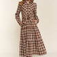 And the Why Plaid Tiered Midi Shirt Dress