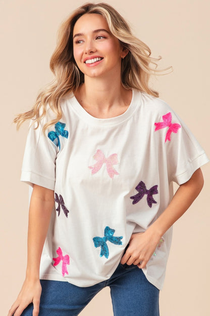 Bow Love T-Shirt in White