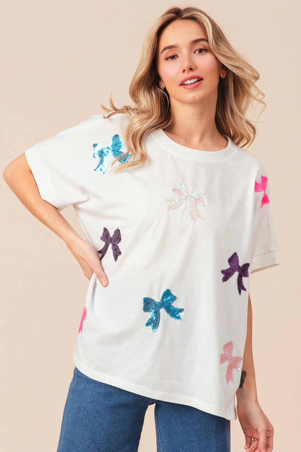 Bow Love T-Shirt in White